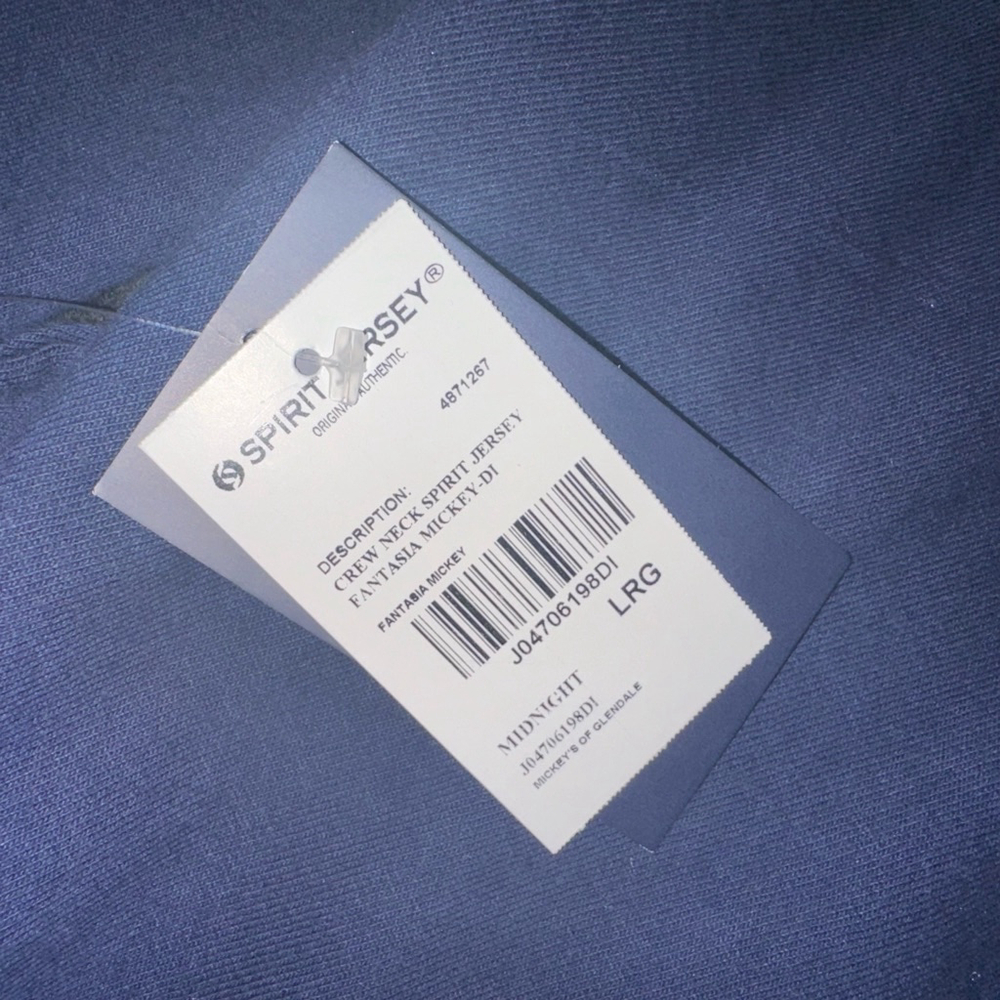 Imagineer Rare Cast Member Spirit Jersey Fantasia Mickey Mouse Large Navy Gold - Picture 6 of 7